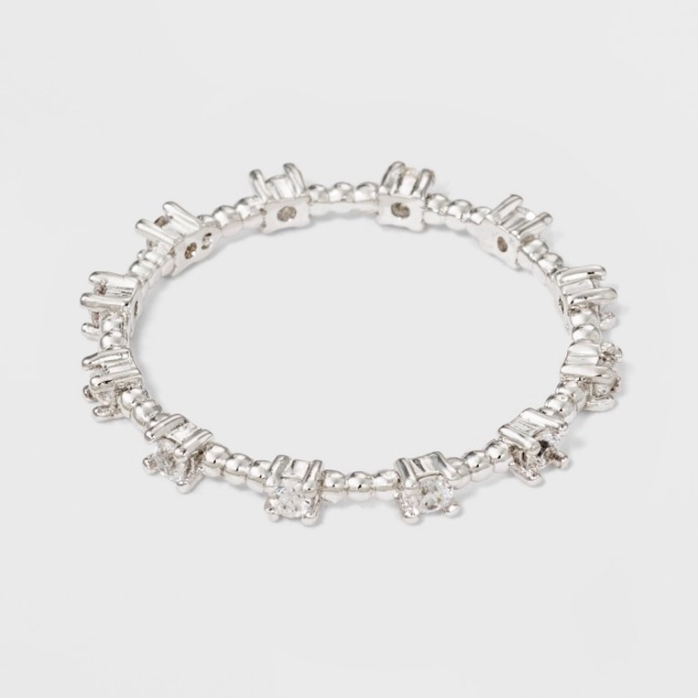 Silver Textured Band Ring - A New Day